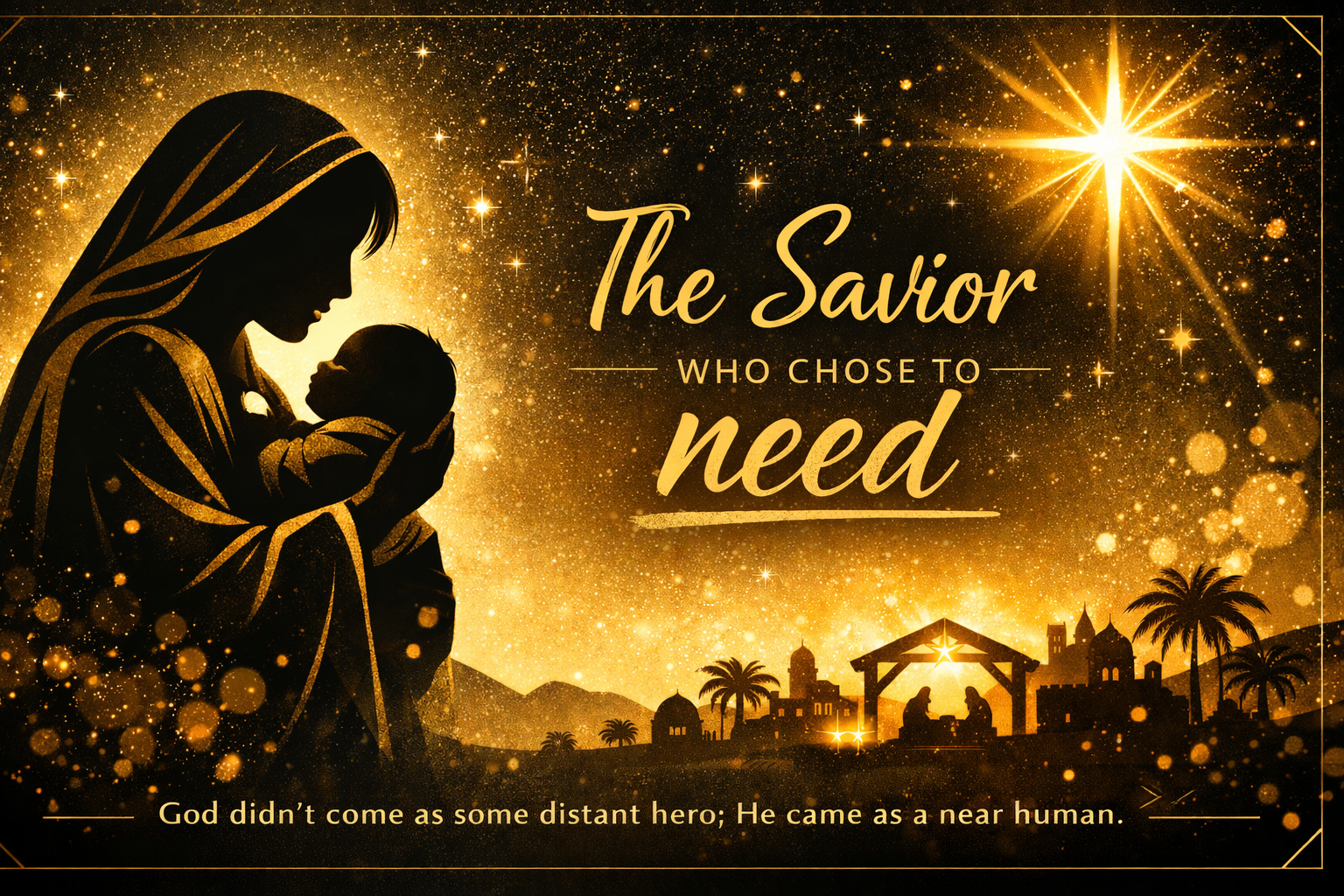 The Savior who didn't need anyone and chose to need.